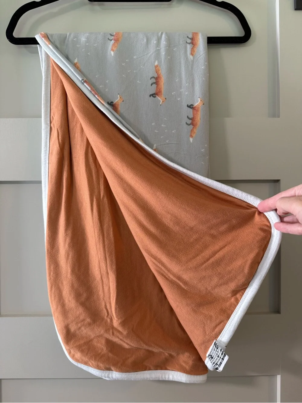 Copper Pearl Fox Print Baby Blanket - Regular Size